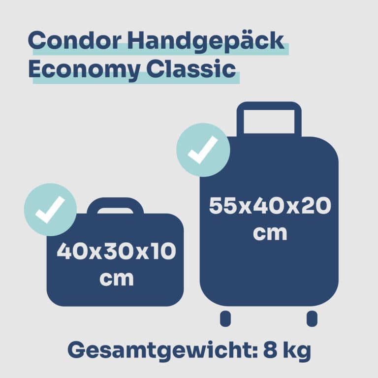 Condor Handgepäck 2024 Maße, Gewicht, Regeln & Tipps