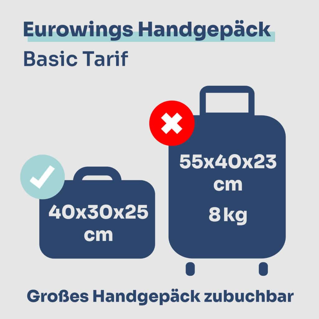 Eurowings Handgepäck 2024 Maße, Gewicht, Regeln & Tipps