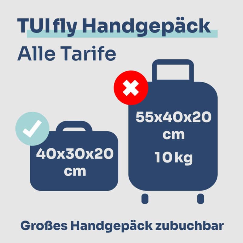 TUIfly Handgepäck 2024 Maße, Gewicht, Regeln & Tipps