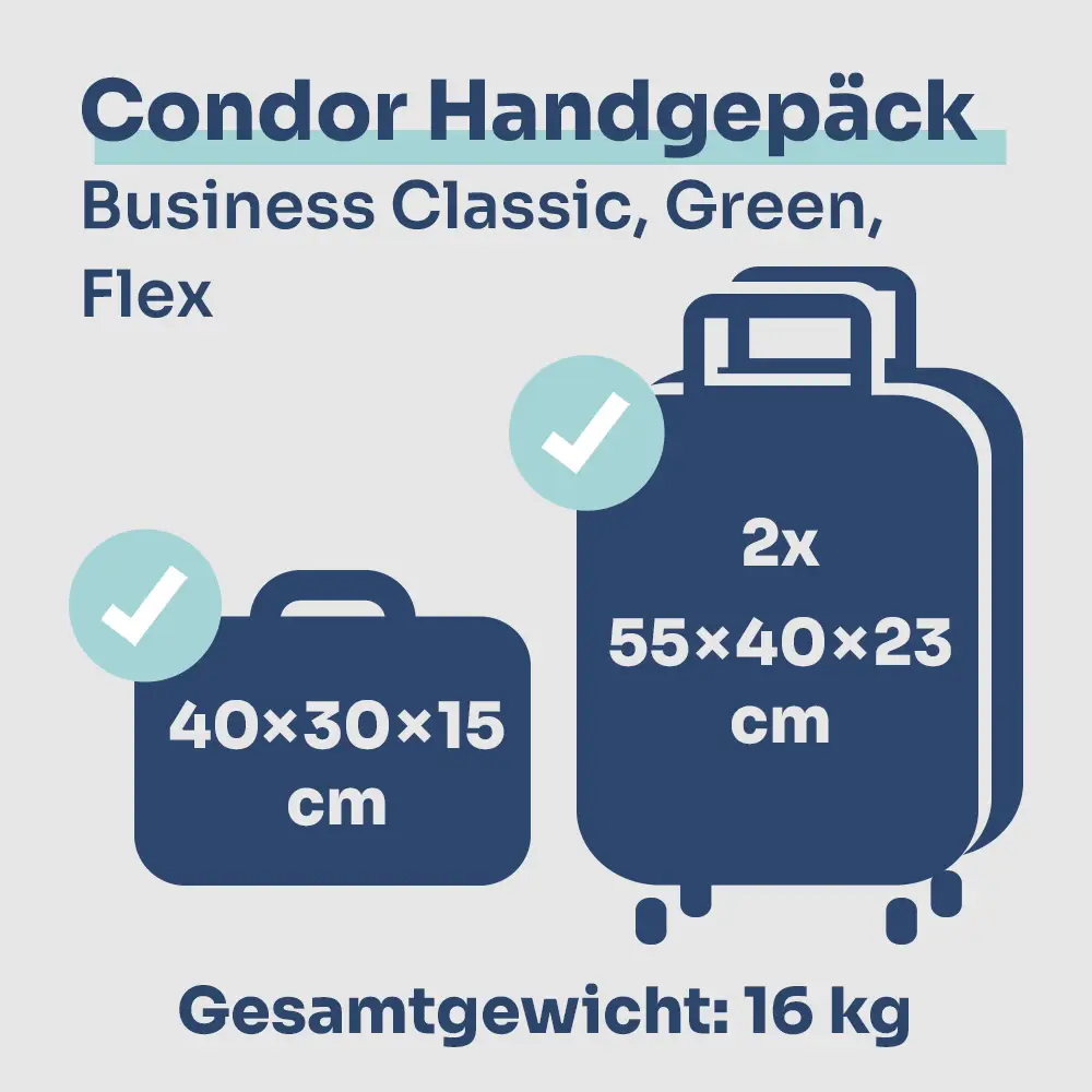 Condor Handgepäck Business Classic, Green, Flex